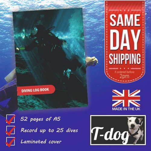 Diving log book 52pp record - diving,