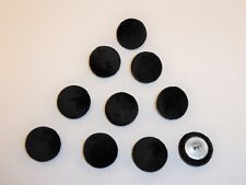 10 x Upholstery Buttons in BLACK - Plush Velvet (Size: 25mm)