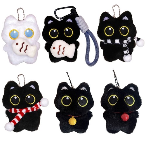 Adorable kitten keychain - kitten, plush