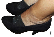 vintage Lotus black suede