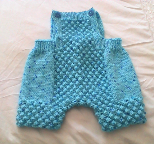 Hand knitted baby romper - hand,