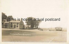 ARROWE PARK CORNER, WIRRAL, HORSE & JOCKEY RARE REAL PHOTO POSTCARD (ref 7322/25