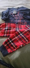 Girls Tartan Pyjamas Size 8-10