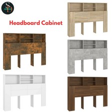 Headboard Cabinet Bedroom Bookcase Headboard Furniture Engineered Wood vidaXL