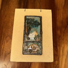 Pottery Wall Hanging Sheep &