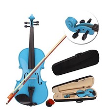 4/4 Full Size Acoustic Violin Hot Sale Sky Blue w/ Case + Bow + Bridge + Rosin