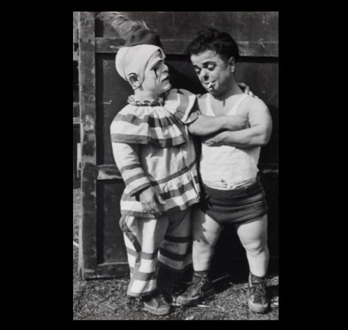 Vintage circus clown midget - vintage,