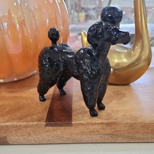 Vintage Beswick Black Standard Poodle Ceramic Figurine England Approx 3.75" Tall