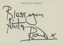 DEDICATED Richard O'Brien Signed 6x4 White Card Crystal Maze Autograph + COA