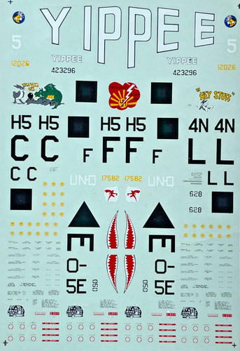 Decals lockheed 38 j f - :,