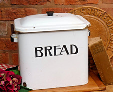 Vintage Enamel Bread bin