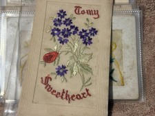 VINTAGE WW1 SILK EMBROIDERED