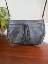 Vtg Charles Klein Blue Leather