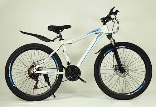 Inch white blue adult bike - inch,