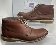 Lambretta Men’s Brown Leather Chukka Style Ankle Boots Size UK 11