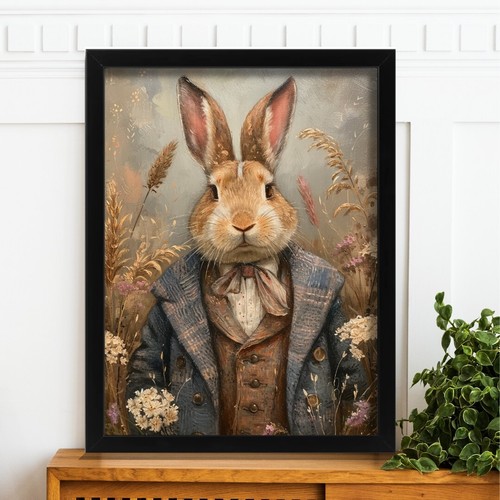 Rabbit the fields art print - rabbit, in