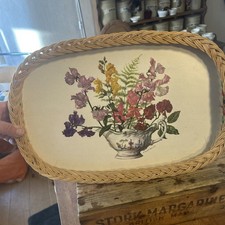Vintage Large Wicker-Framed