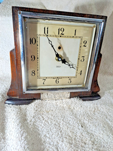 Smiths art deco mantle clock - art,