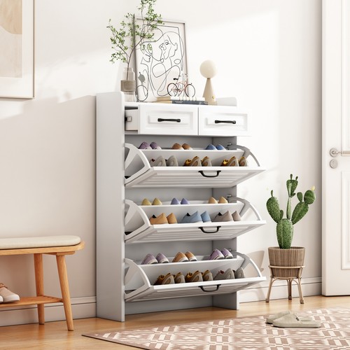 Shoe cabinet with - shoe, flip