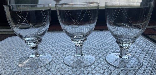 Vintage etched crystal cordial - vintage,