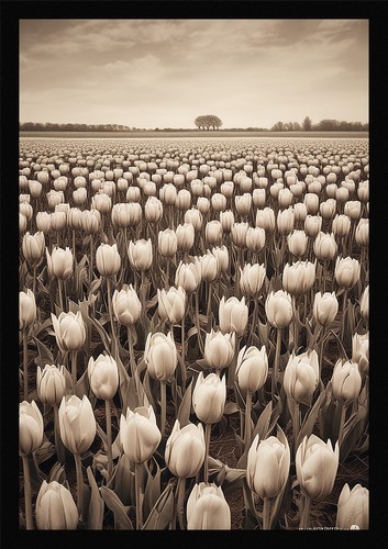 Tulip field art - art, beautiful