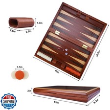 Wooden Backgammon Set, 15 inch