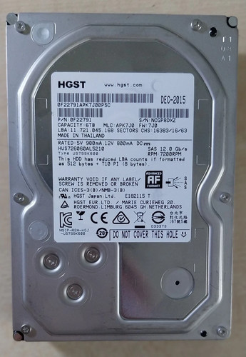 Hgst 6tb sas server - hgst, 12gb/s