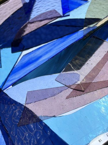 Stained glass offcuts cullet - stained,
