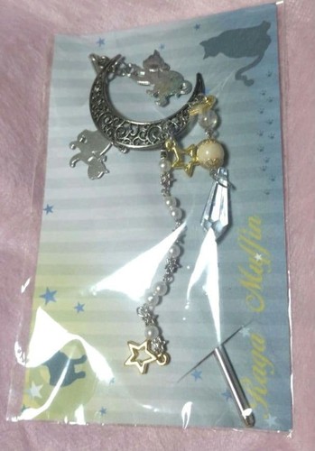 Silver cat crescent moon - cat,