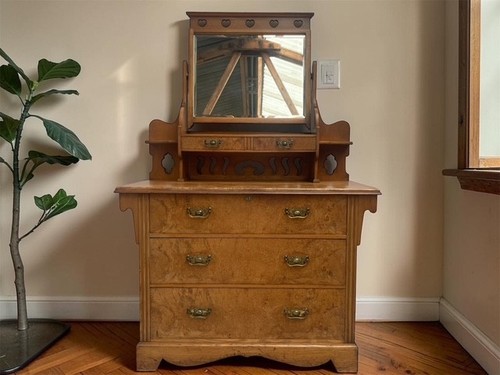 Edwardian satinwood birch - edwardian,