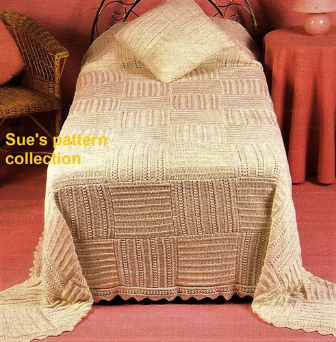 Bedspread cushion knitting - cushion,