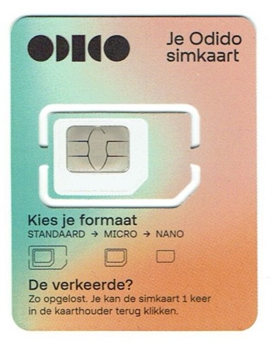Odido sim karte für - nl, karte,