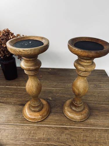 Pair rustic wood - of,