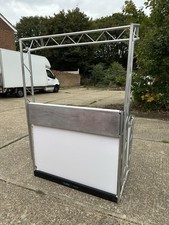 LiteConsole XPRS V2 Foldable DJ Booth (Aluminium) With Top Bar.
