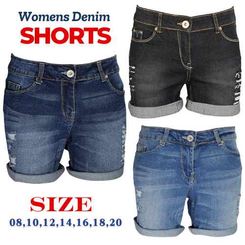 Ladies denim shorts - ladies,