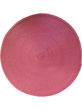 Round Woven Table Place Mats - Large, Washable Tableware Set (UK)