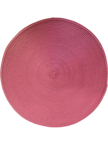 Round woven table place mats - table,