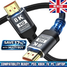 8K HDMI Cable 2.1 Gold Plated