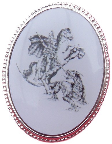 George pin badge saint - st,