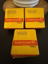 Vintage Kodachrome 40 Super 8 Movie Film - 3 Cartridges - Unopened