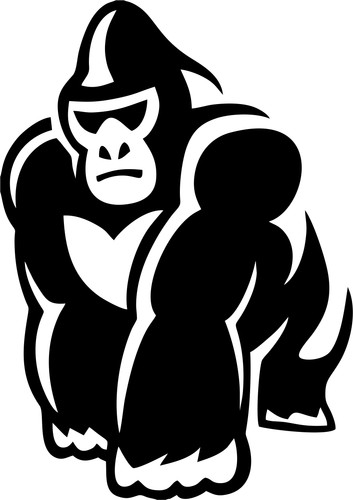 Gorilla silver back - silver,