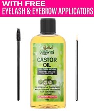 100% Cold Pressed Pure Castor Oil for Hair, Skin, Nails, Body 100ml