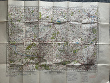 RARE - WAR REVISION 1" ORDNANCE SURVEY  MAP 1940 - WOLVERHAMPTON AREA SHEET 61