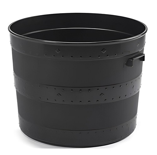 Black plastic planter plant - plastic,