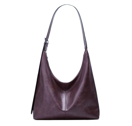 Burgundy brown vegan faux - burgundy,