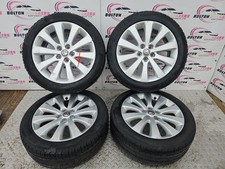 VAUXHALL ASTRA J PETROL 17" ALLOY WHEELS 2 GOOD TYRES 215/50/R17 PCD 5x105