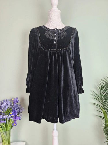 Vintage black crushed velvet - vintage,