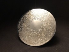 Circular Floral Etched Silver