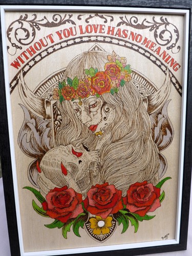 Steampunk art pyrography - steampunk,