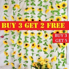Artificial Sunflower Garland Fake Flower Ivy Leaf Vines Plants Home Garden Decor